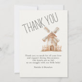 小さな農場のぬいぐるみ動物 赤ちゃんのお知らせ 招待状 (裏面)