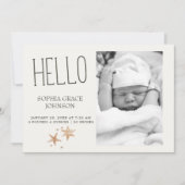 小さな農場のぬいぐるみ動物 赤ちゃんのお知らせ 招待状 (正面)