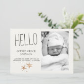 小さな農場のぬいぐるみ動物 赤ちゃんのお知らせ 招待状 (スタンド正面)