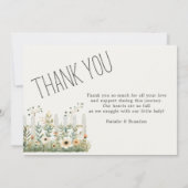 小さな農場のぬいぐるみ動物 赤ちゃんのお知らせ 招待状 (裏面)