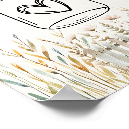 小さな農場の赤ちゃんシャワー子育てヒントの瓶のサイン ポスター (角)