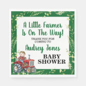 小さな農家が赤ちゃんシャワーを浴びている スタンダードランチョンナプキン (正面)