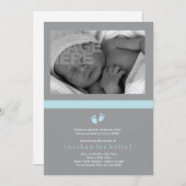 小さな進歩の誕生の発表 案内状 (正面/裏面)