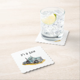 小さな運転手が彼の道を進んでいる ペーパーコースター