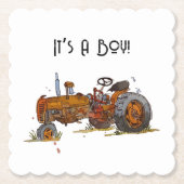 小さな運転手が彼の道を進んでいる ペーパーコースター (正面)