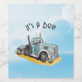 小さな運転手が彼の道を進んでいる ワインラベル (シングルラベル)