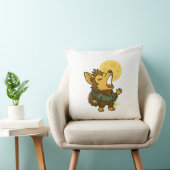 小さな遠吠え人間オオカミ クッション (椅子)