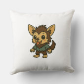 小さな遠吠え人間オオカミ クッション (裏面)