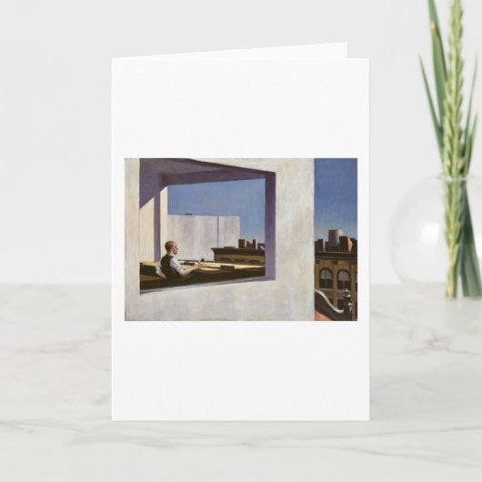 小さな都市のオフィス – エドワード・ホッパー カード (正面)