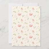 小さな野の花が咲く ベイビーシャワーパーティー 招待状 (裏面)