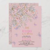 小さな野の花が咲く　ベイビーシャワー② 招待状 (正面/裏面)