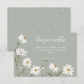 小さな野の花のデイジー ベイビーシャワーのカード エンクロージャーカード (正面/裏面)