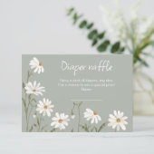小さな野の花のデイジー ベイビーシャワーのカード エンクロージャーカード (スタンド正面)