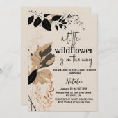 小さな野の花のベイビーシャワー招待状 招待状 (正面/裏面)