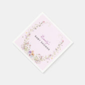 小さな野の花のベビーシャワー スタンダードカクテルナプキン (角)