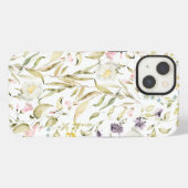 小さな野の花の植物図案フラワーズ iPhoneケース (裏面横)