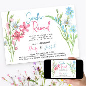 小さな野の花は性別を明らかにすると思う 招待状