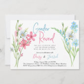 小さな野の花は性別を明らかにすると思う 招待状 (正面)