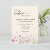 小さな野の花　男女問わずベイビーシャワー 招待状 (スタンド正面)