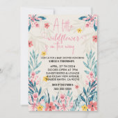 小さな野の花 赤ちゃんの女の子のシャワー招待状 招待状 (正面)