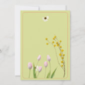 小さな野エレガント花少女の赤ちゃんシャワー 招待状 (裏面)