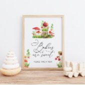 小さな野生のキノコのベビーは甘いポスター ポスター