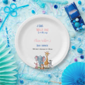 小さな野生のサファリそれは女の子の赤ちゃんシャワーだ ペーパープレート (パーティー)