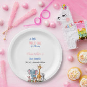 小さな野生のサファリそれは女の子の赤ちゃんシャワーだ ペーパープレート (パーティー)