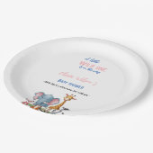 小さな野生のサファリそれは女の子の赤ちゃんシャワーだ ペーパープレート (アングル)