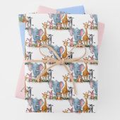 小さな野生のサファリ男の子のシャワー ラッピングペーパーシート (インサイチュ)