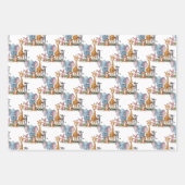 小さな野生のサファリ男の子のシャワー ラッピングペーパーシート (正面)