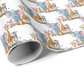 小さな野生のサファリ男の子のシャワー ラッピングペーパー (ロールコーナー)