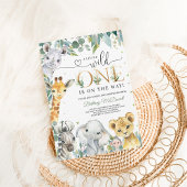 小さな野生のジャングルの少年の赤ちゃんシャワー 招待状