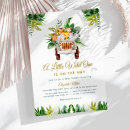 小さな野生のジャングルの赤ちゃんシャワーの招待