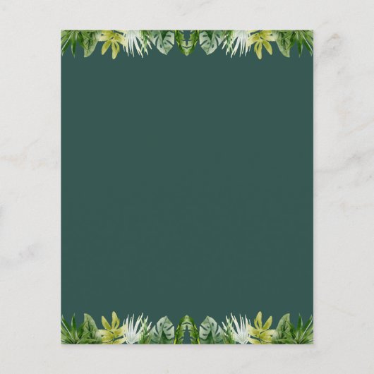 小さな野生のジャングルの赤ちゃんシャワーの招待 (裏面)