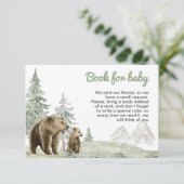 小さな野生のベビークマの森の赤ちゃんシャワーカード エンクロージャーカード (スタンド正面)