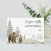 小さな野生のベビークマの森の赤ちゃんシャワーカード エンクロージャーカード (スタンド正面)