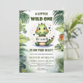 小さな野生のワニが途中の男の子 招待状 (スタンド正面)