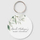 小さな野生の一象の赤ちゃんシャワーパーティー キーホルダー (裏面)