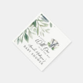 小さな野生の一象の赤ちゃんシャワーパーティー スタンダードカクテルナプキン (角)