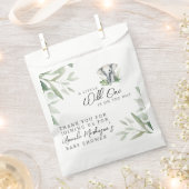 小さな野生の一象の赤ちゃんシャワーパーティー フェイバーバッグ (クリップ留めされた状態)