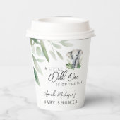小さな野生の一象の赤ちゃんシャワーパーティー 紙コップ (裏面)