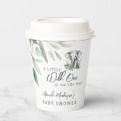 小さな野生の一象の赤ちゃんシャワーパーティー 紙コップ (正面)