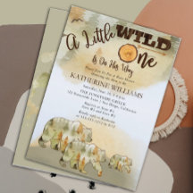 小さな野生の人が森の男の子の赤ん坊のシャワーを負担