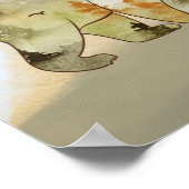 小さな野生の人が森の赤ん坊のシャワーを浴びる ポスター (角)