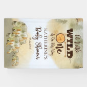 小さな野生の人が森の赤ん坊のシャワーを浴びる 横断幕 (横)