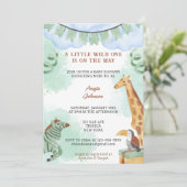 小さな野生の人が緑の赤ん坊のシャワーを途中にある 招待状 (スタンド正面)