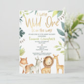 小さな野生の人は動物の赤ん坊のシャワーを途中にある 招待状 (スタンド正面)