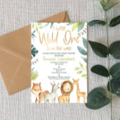 小さな野生の人は動物の赤ん坊のシャワーを途中にある 招待状