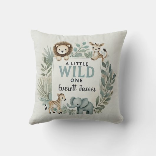 小さな野生の人 クッション (裏面)